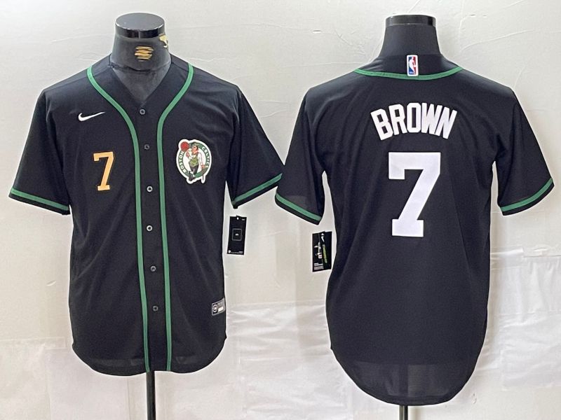 Men Boston Celtics #7 Brown Black Second generation joint name 2024 Nike NBA Jersey style 2->tennessee titans->NFL Jersey